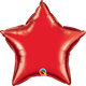 Personalised Ruby Red <br> Star Balloon - Sweet Maries Party Shop