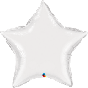 Personalised White <br> Star Balloon - Sweet Maries Party Shop