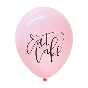 Pink Calligraphy Eat Cake <br> Balloons Pack - Sweet Maries Party Shop