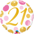 Pink & Gold Dots <br> 21st Birthday