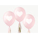 Pink White Heart Balloons <br> Box of 12 - Sweet Maries Party Shop
