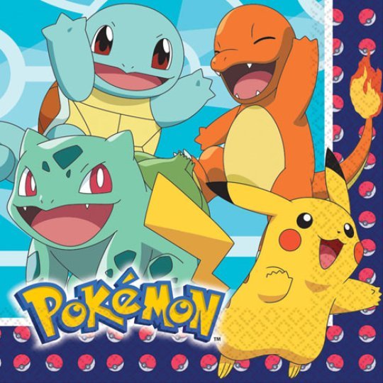 Pokémon <br> Napkins (16) - Sweet Maries Party Shop