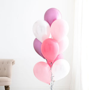 Pretty Pinks <br> Helium Balloon Bunch - Sweet Maries Party Shop