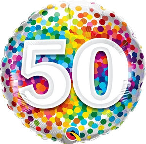 Rainbow Confetti <br> 50th Birthday - Sweet Maries Party Shop