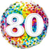 Rainbow Confetti  <br> 80th Birthday