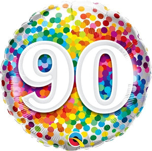 Rainbow Confetti <br> 90th Birthday - Sweet Maries Party Shop