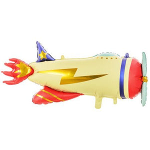 Red Lightning Plane <br> 36”/91cm Wide - Sweet Maries Party Shop