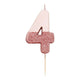 Rose Gold Glitter <br> Birthday Number Candle - Sweet Maries Party Shop
