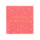 Rose Happy Birthday <br> Napkins (16) - Sweet Maries Party Shop