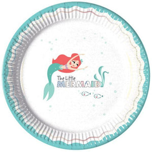 Round Ariel Under The Sea <br> Paper Plates (8) - Sweet Maries Party Shop