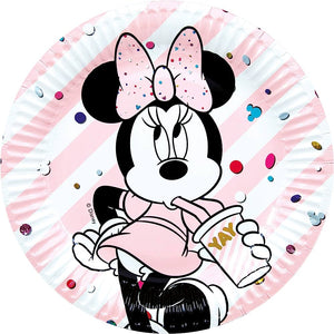 Round Minnie Mouse <br> Paper Plates (8) - Sweet Maries Party Shop