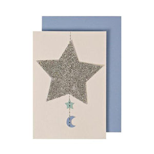 Silver Glitter Star <br> Gift Card Enclosure - Sweet Maries Party Shop