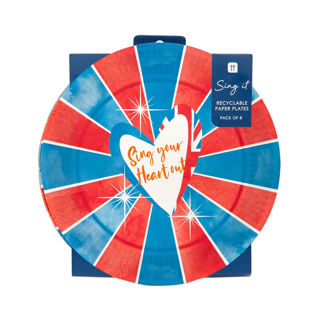 Sing Your Heart Out <br> Large Plates (8) - Sweet Maries Party Shop