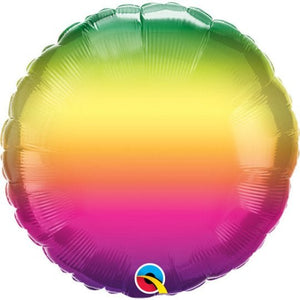 Vibrant Ombré <br> Round Personalised Foil Balloon - Sweet Maries Party Shop
