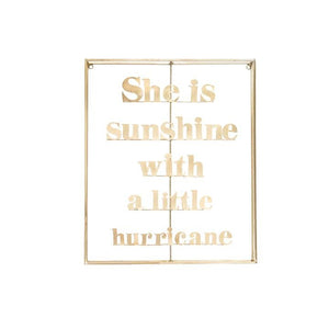 Wall Art : She Is Sunshine <br> With A Little Hurricane - Sweet Maries Party Shop