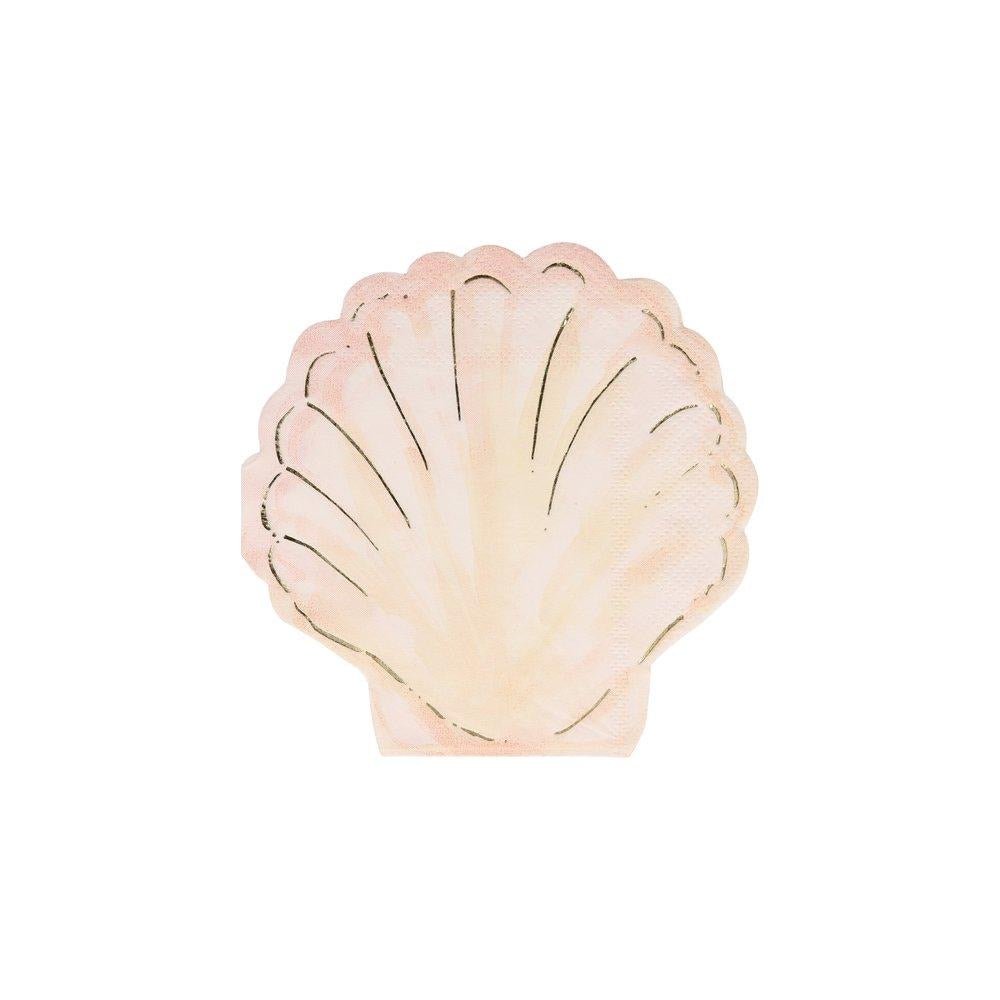 Watercolour Clam Shell <br> Napkins (16) - Sweet Maries Party Shop