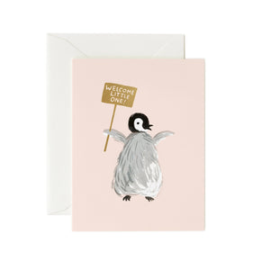 Welcome Little One <br> Penguin <br> Baby Card - Sweet Maries Party Shop