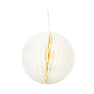 White <br> Paper Honeycomb (23cm) - Sweet Maries Party Shop