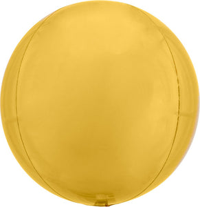 Yellow Gold <br> Orbz Balloon - Sweet Maries Party Shop