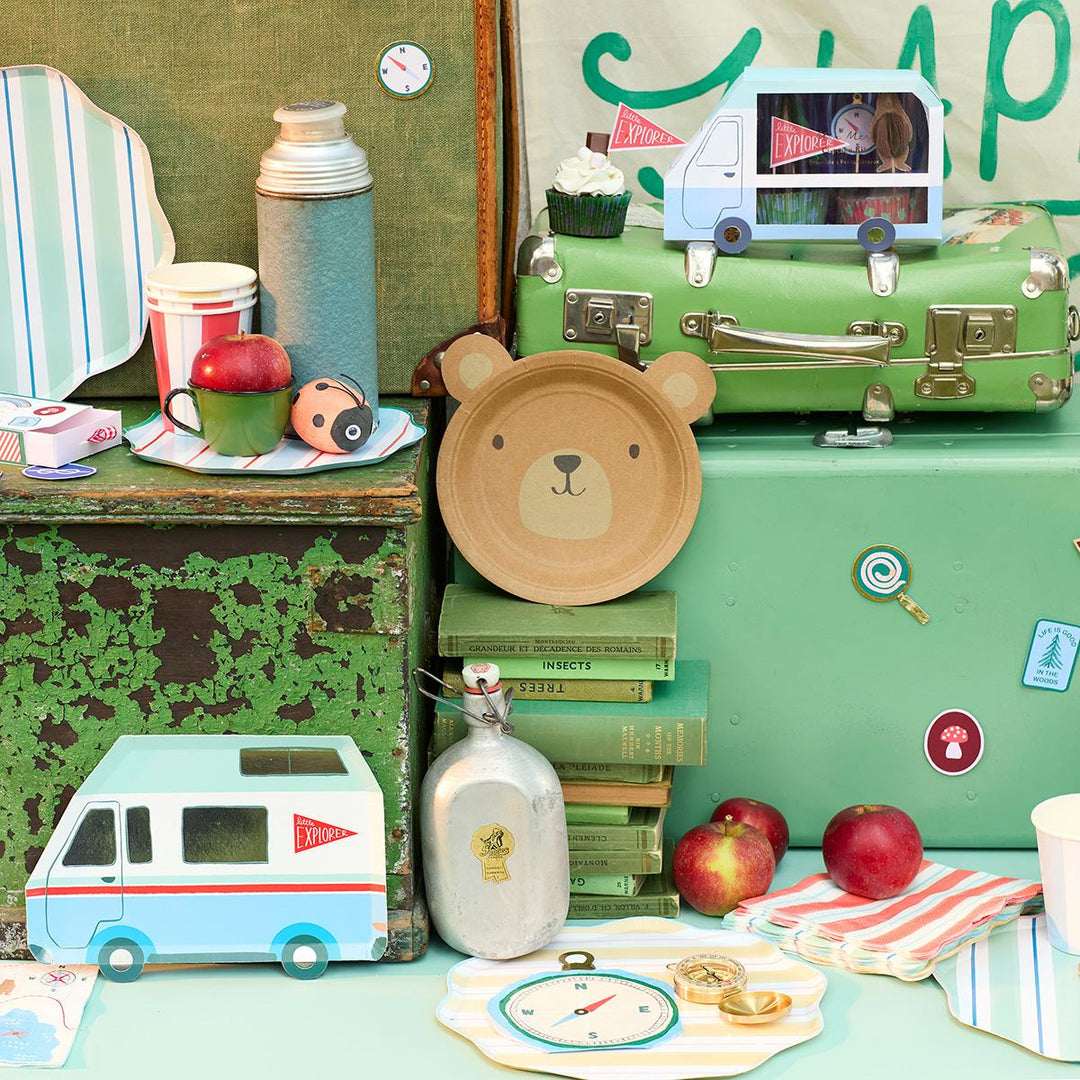 A first birthday teddy bear themed party table