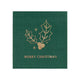 Green Gold Foiled Merry Christmas <br> Napkins (16)