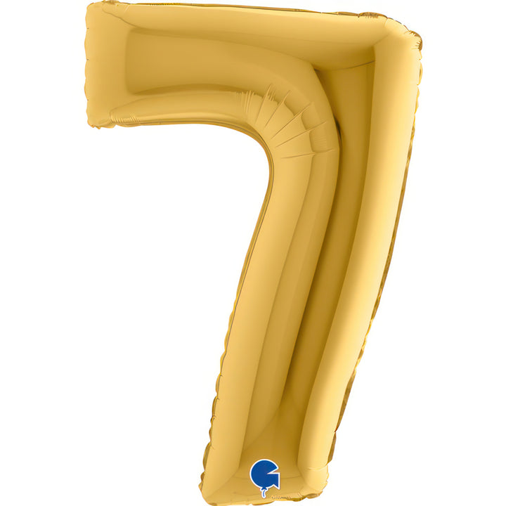 Inflated Gold <br> XL Number Balloon (0-9) <br> 102cm Tall