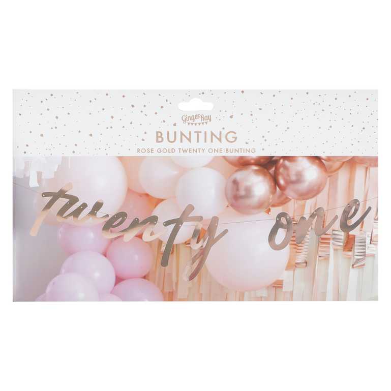 Rose Gold ‘Twenty One’ Bunting