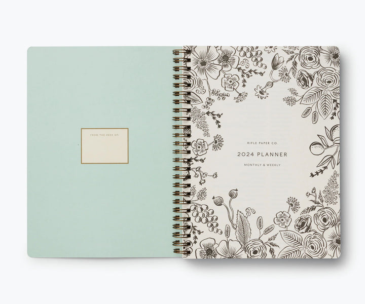 2024 Flores Spiral Bound <br> 12 Month Planner