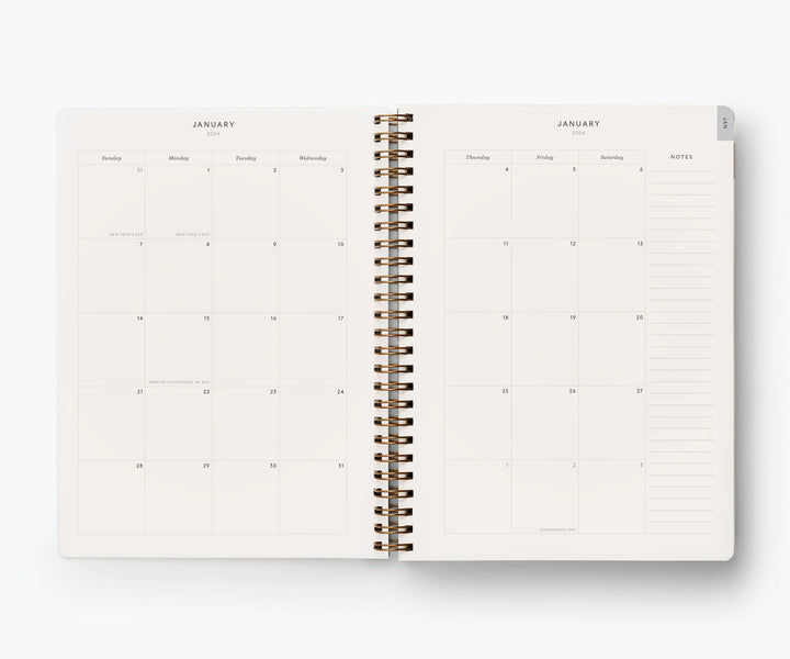 2024 Flores Spiral Bound <br> 12 Month Planner