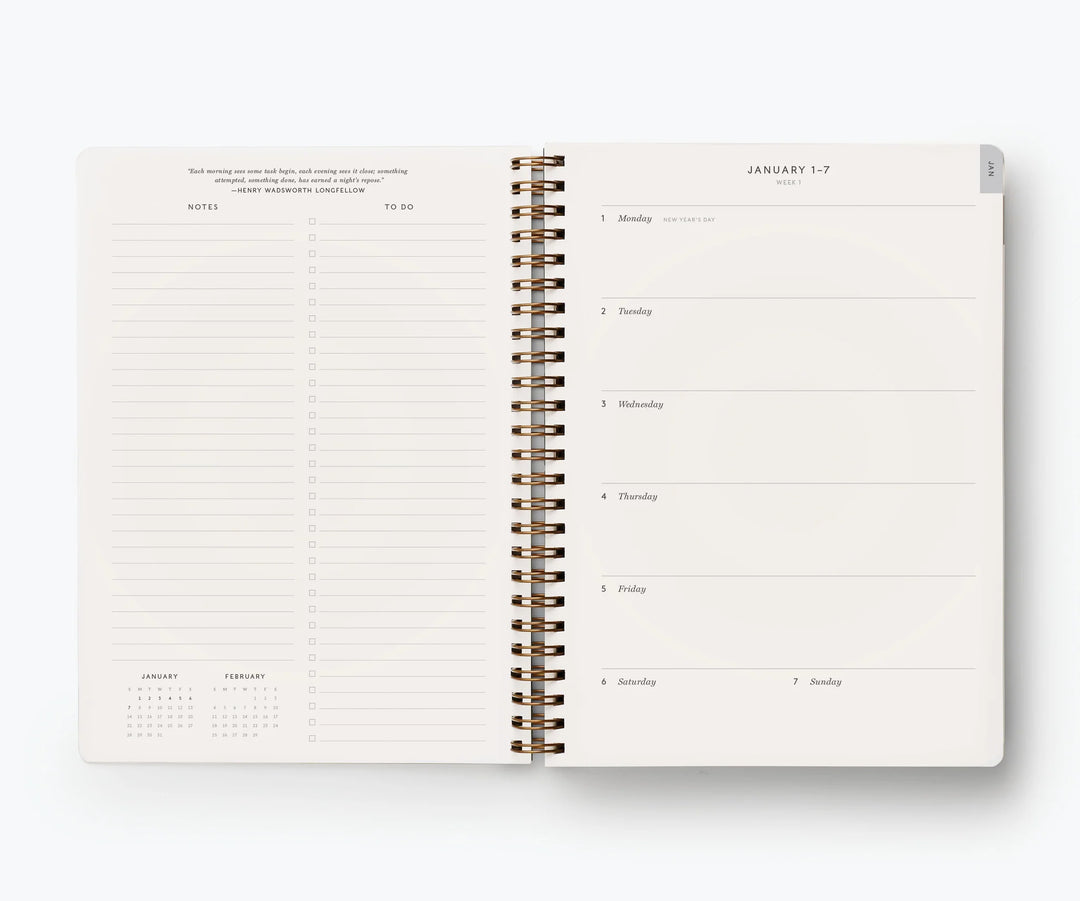 2024 Flores Spiral Bound <br> 12 Month Planner