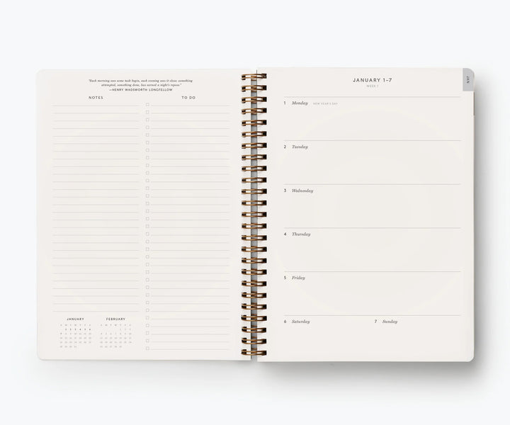 2024 Flores Spiral Bound <br> 12 Month Planner