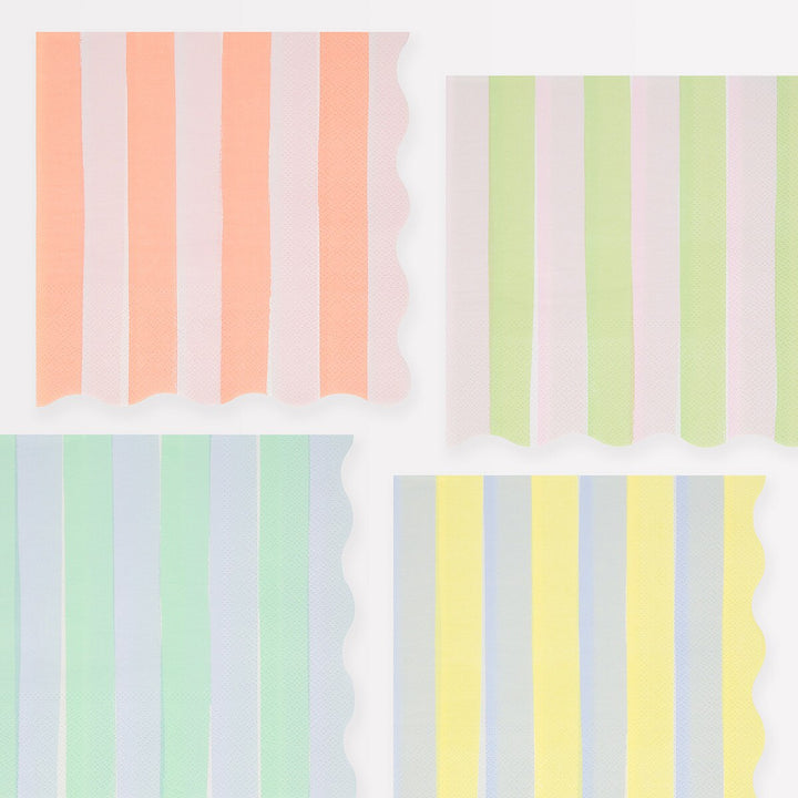 Pastel Stripe <br> Large Napkins (16)