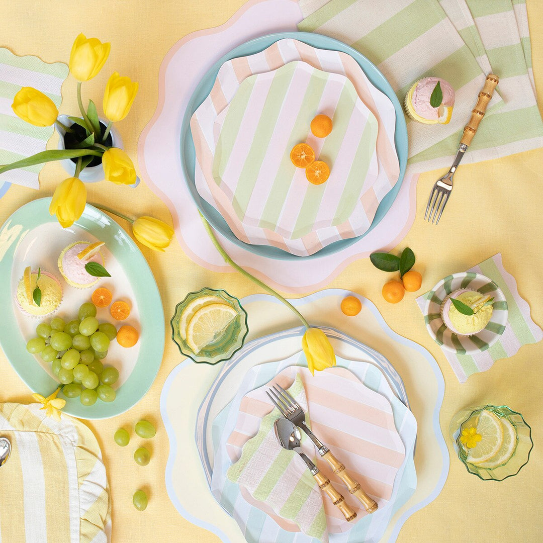 Pastel Stripe <br> Cocktail Napkins (16)