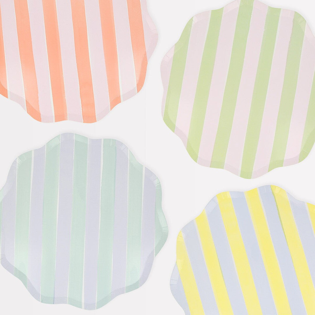 Pastel Stripe <br> Dinner Plates (8)