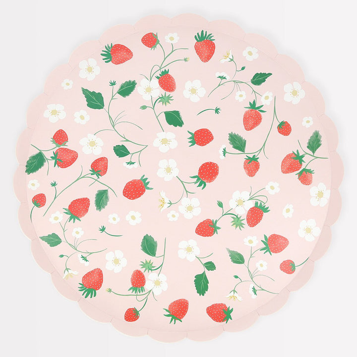 Strawberry Paper Dinner Plates – Pack of 8