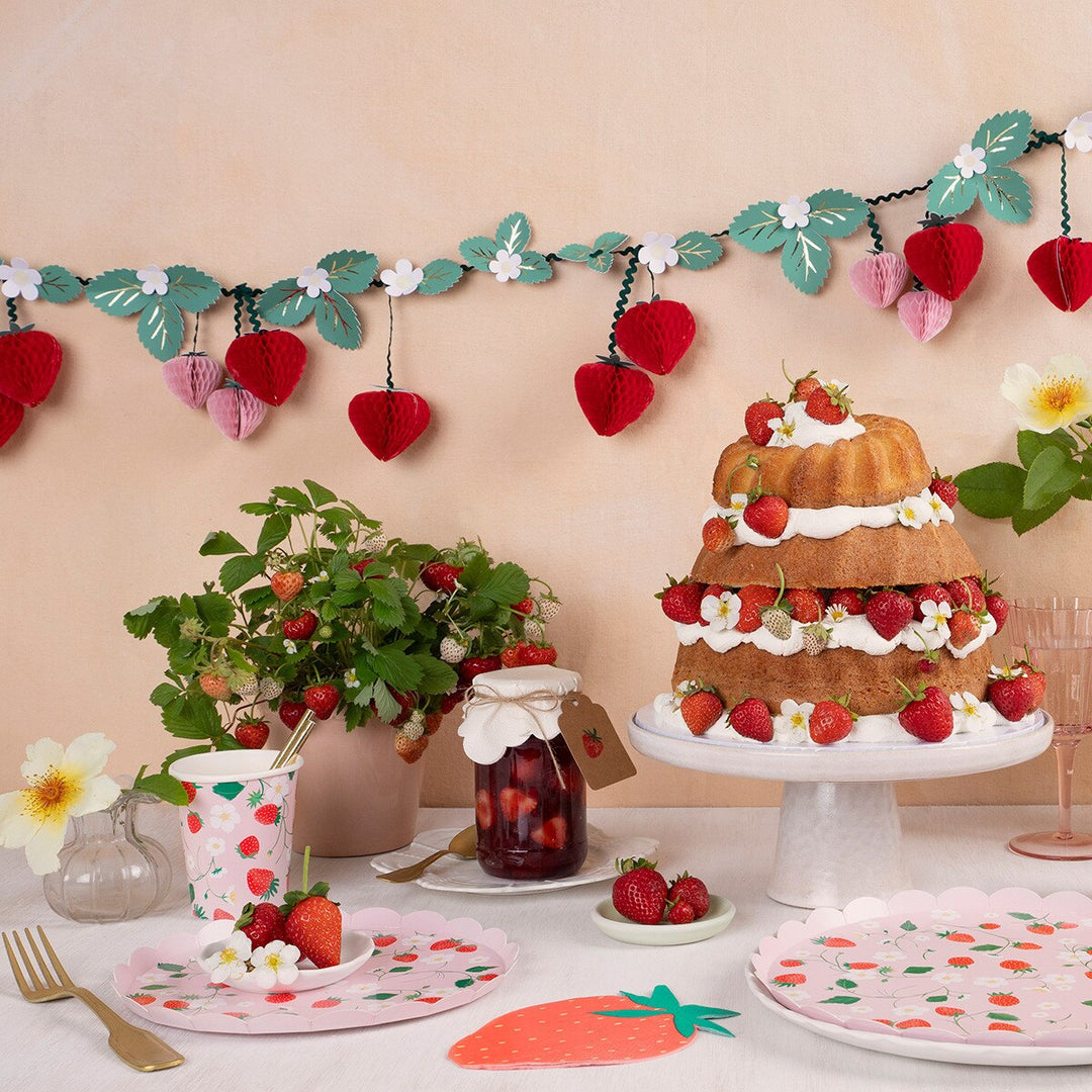 Strawberry Pattern Side Plates (8)