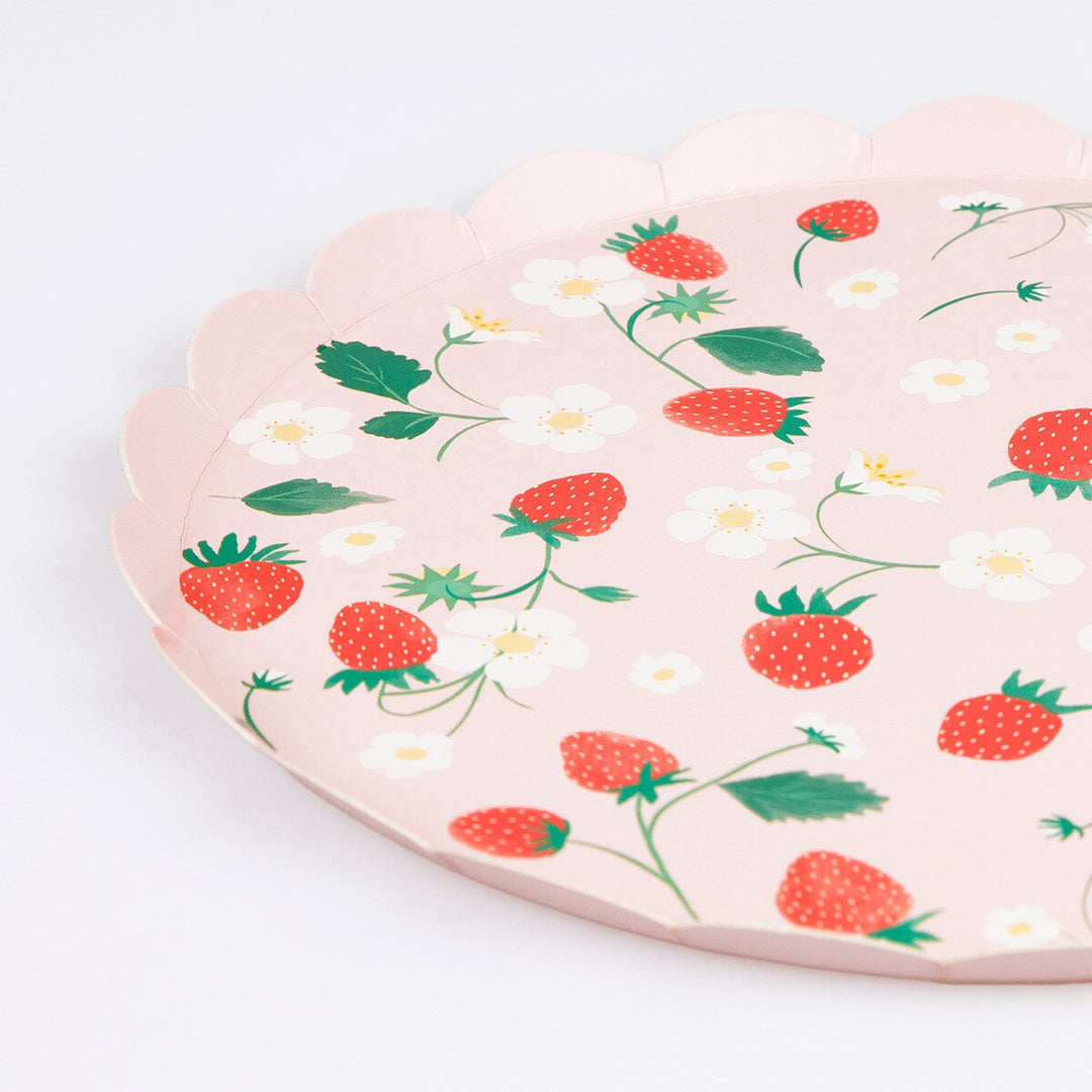 Strawberry Pattern Side Plates (8)