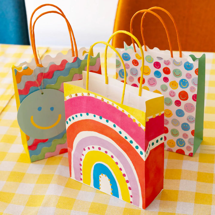 Birthday Brights Happy Face Gift Tags – 8 Pack