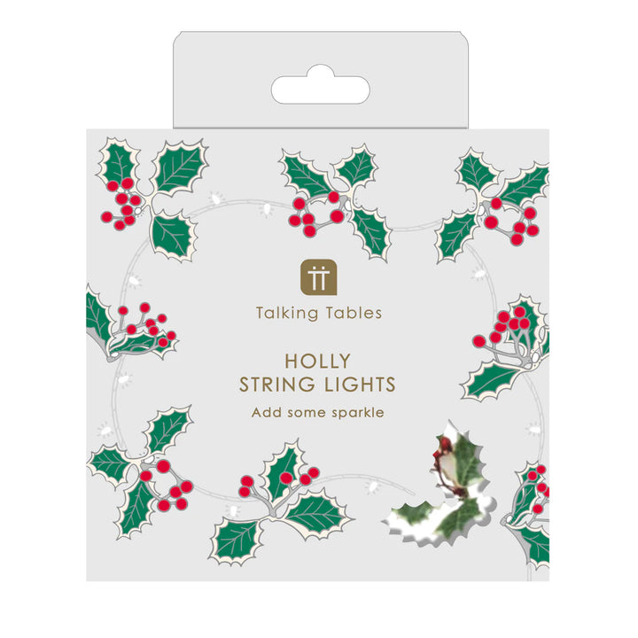 Holly Christmas LED <br> String Lights 2.2m