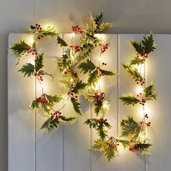 Holly Christmas LED <br> String Lights 2.2m