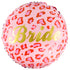 Round Pink Leopard 'Bride' Balloon
