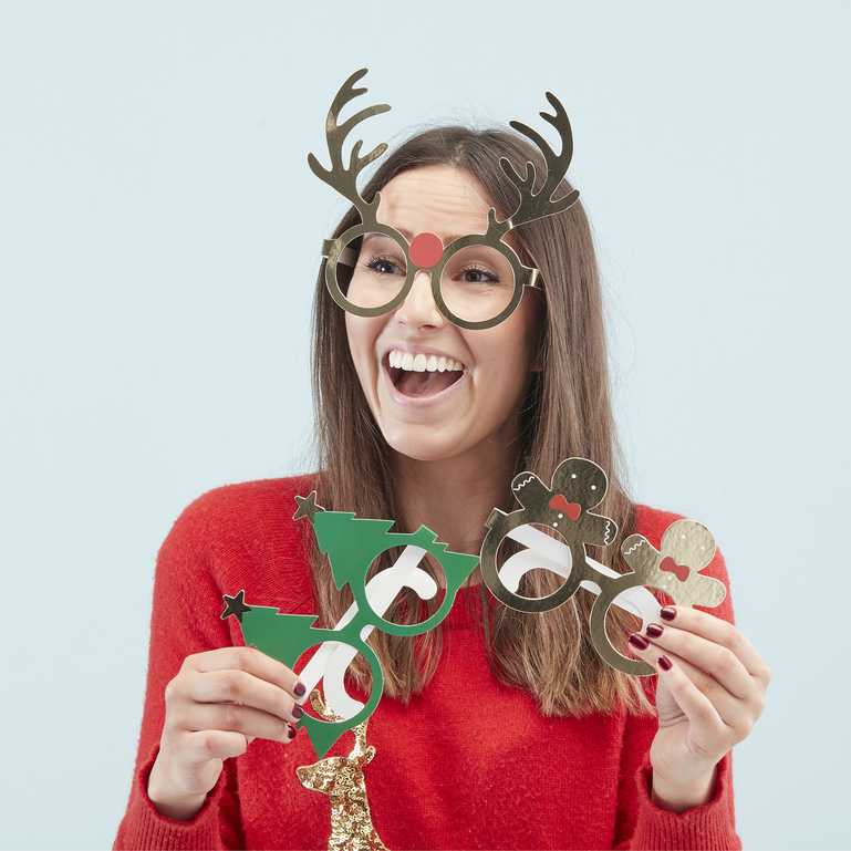 Festive Fun Glasses <br> 8 Pack