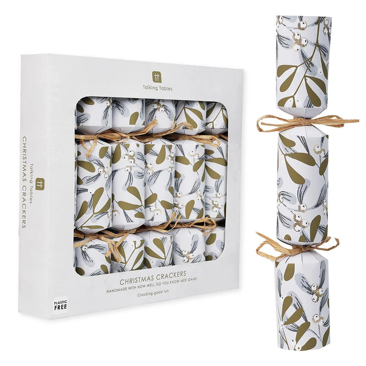 Mistletoe Design Christmas Crackers <br> Box of 6