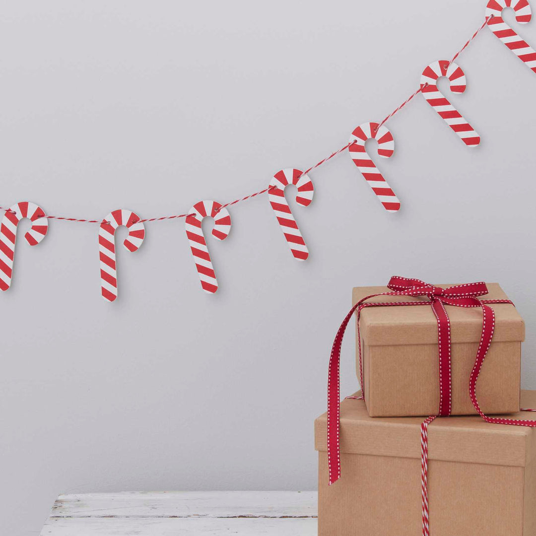 Wooden Candy Cane <br> Garland