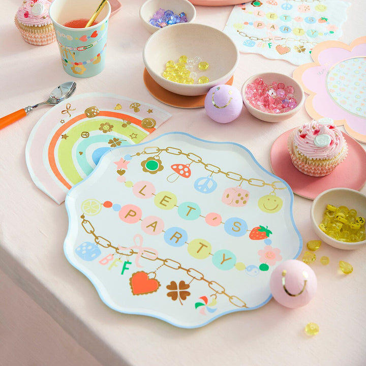 Charm Party Napkins – ‘Let’s Party’ with Gold Foil Detail (Pack of 16)