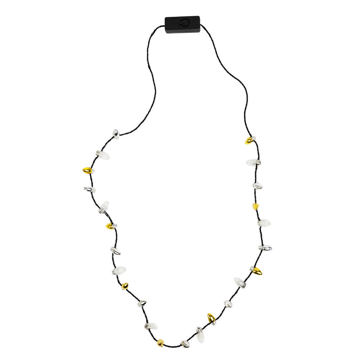 Gold & Silver Light Up Necklace <br> Christmas Dress Up