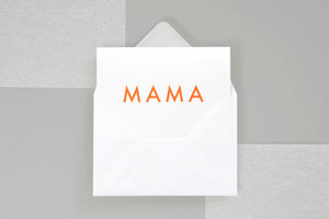 MAMA <br> Typographic <br>  Greetings Card
