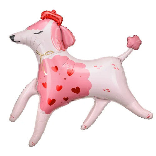 Pink Love Poodle <br> Foil Balloon 105cm wide