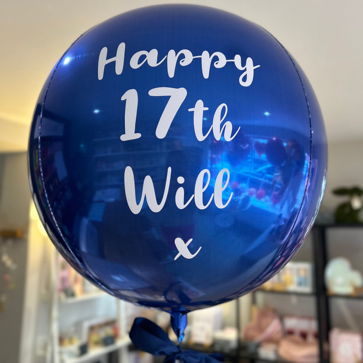 Royal Blue <br> Personalised Orbz Balloon
