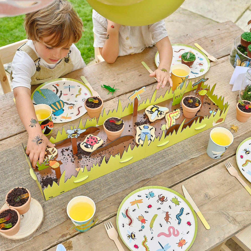 Bug Hunt Grazing Board centrepiece for bug birthday parties